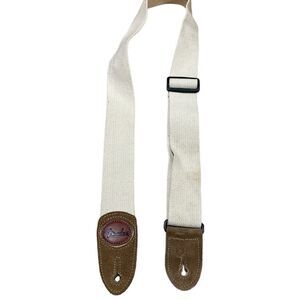 Fender adjustable guitar strap with leather